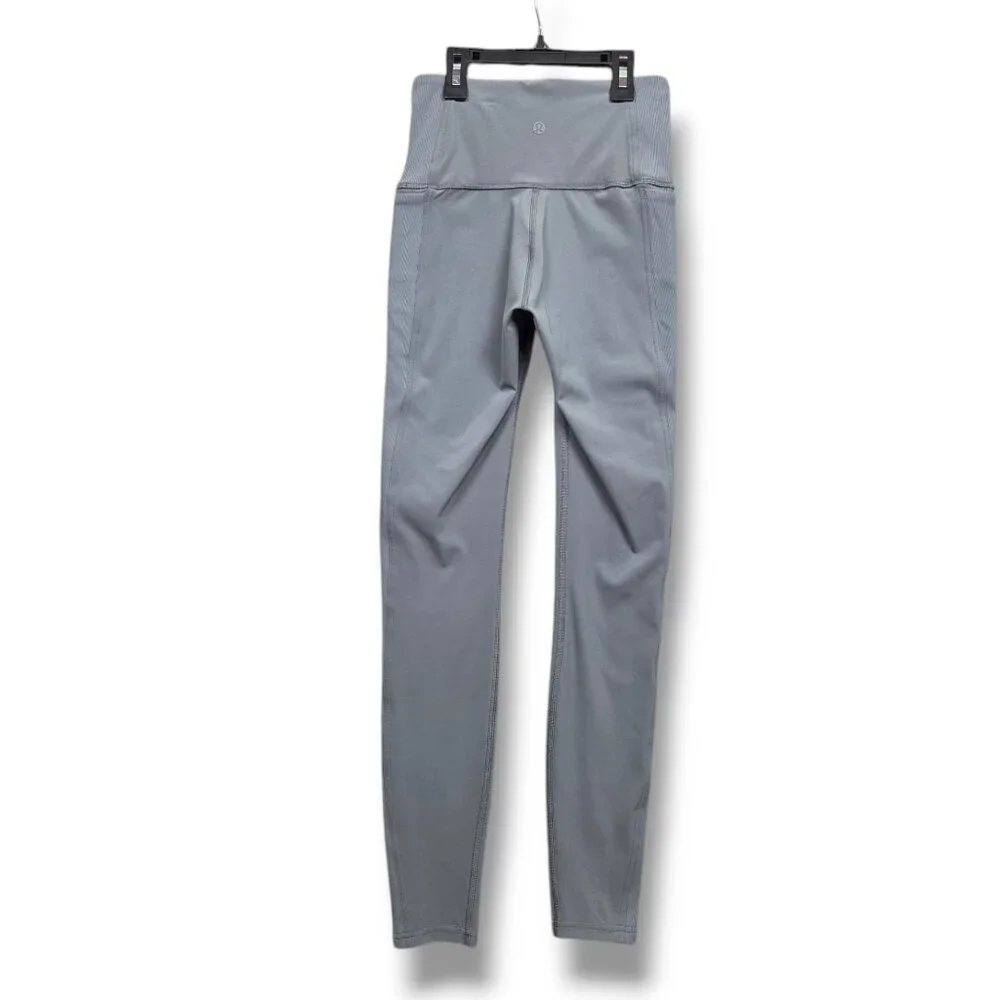 Lululemon Wunder Under High Rise Rib Tight Womens 4 Steam Blue‎ Luxtreme W5BKRSZ